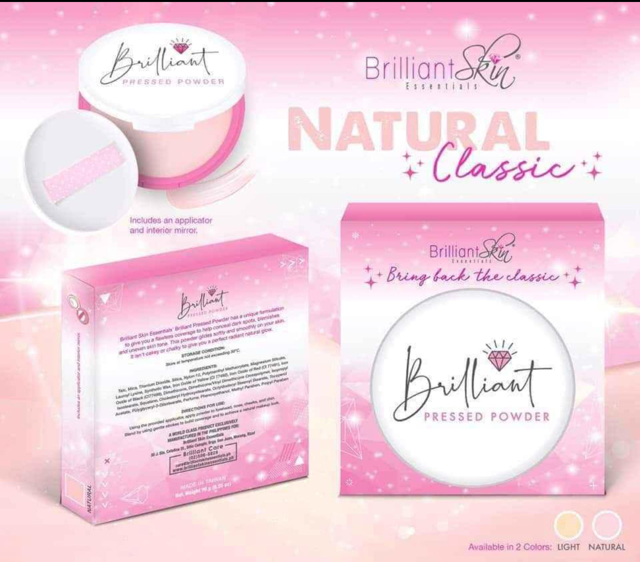 BRILLIANT SKIN PRESSED POWDER NATURAL - True Beauty Skin Essentials