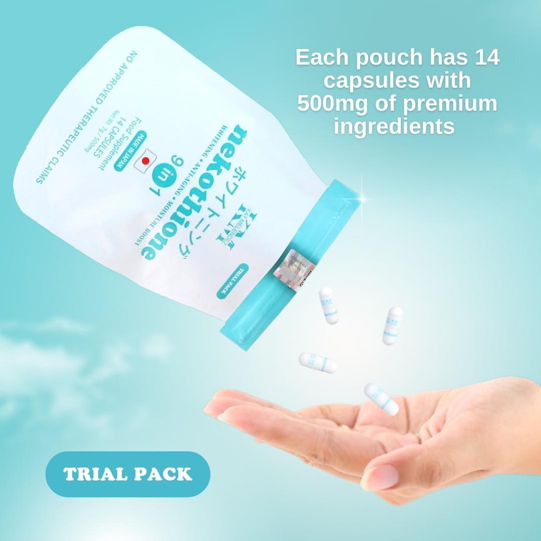 HerSkin Nekothione 9 in 1 Glutathione Collagen Capsules by Kath Melendez (with free trial pack 14 capsule) - True Beauty Skin Essentials