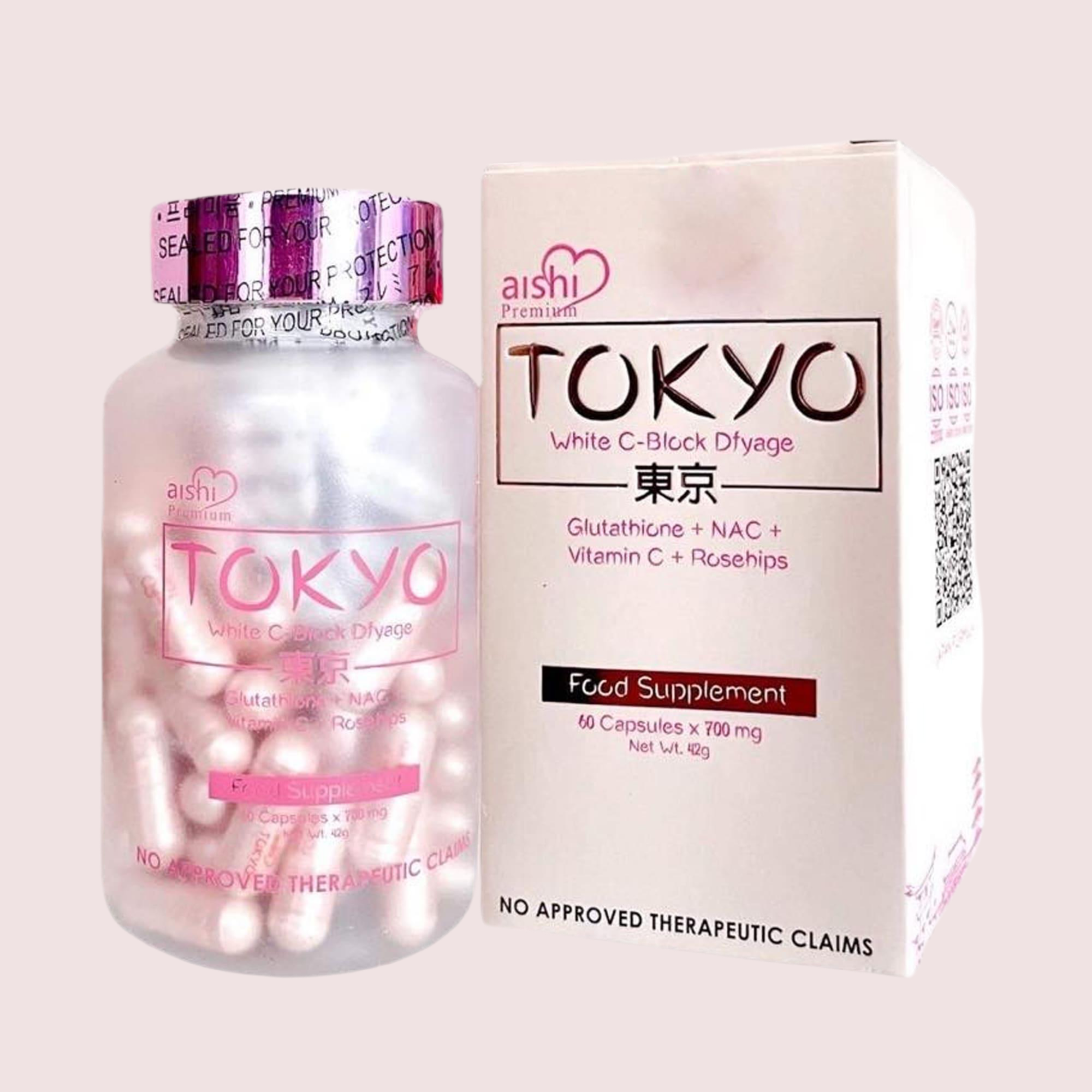 Aishi Premium Tokyo White C-Block Dfyage Glutathione (60 capsules)