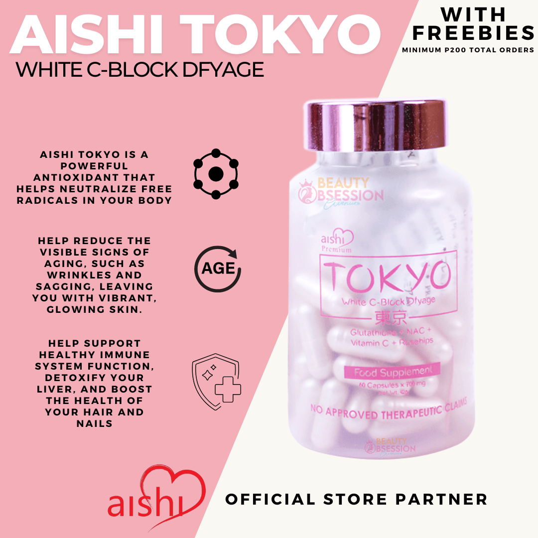 Aishi Premium Tokyo White C-Block Dfyage Glutathione (60 capsules) - True Beauty Skin Essentials