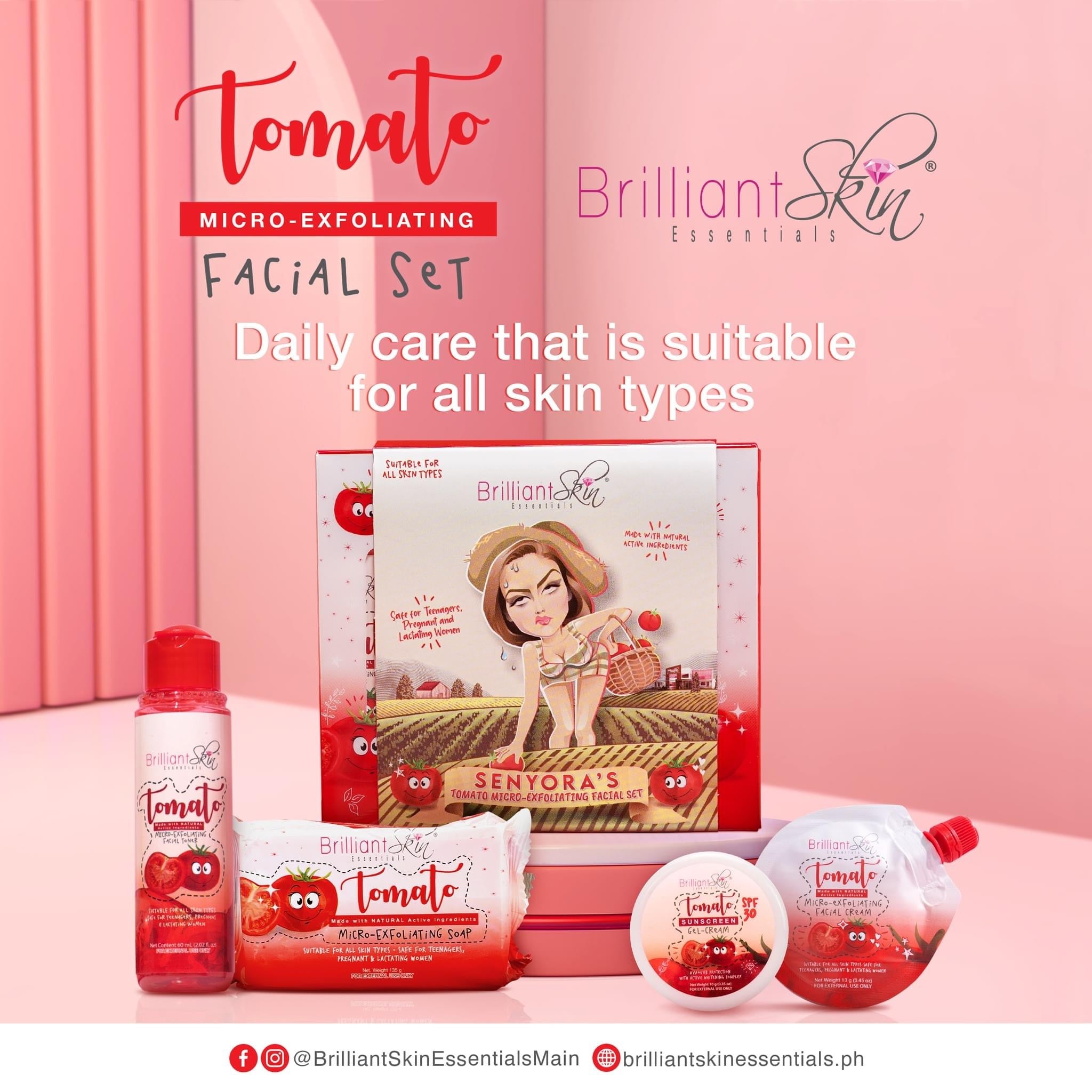 Brilliant Tomato Rejuvenating Set - True Beauty Skin Essentials
