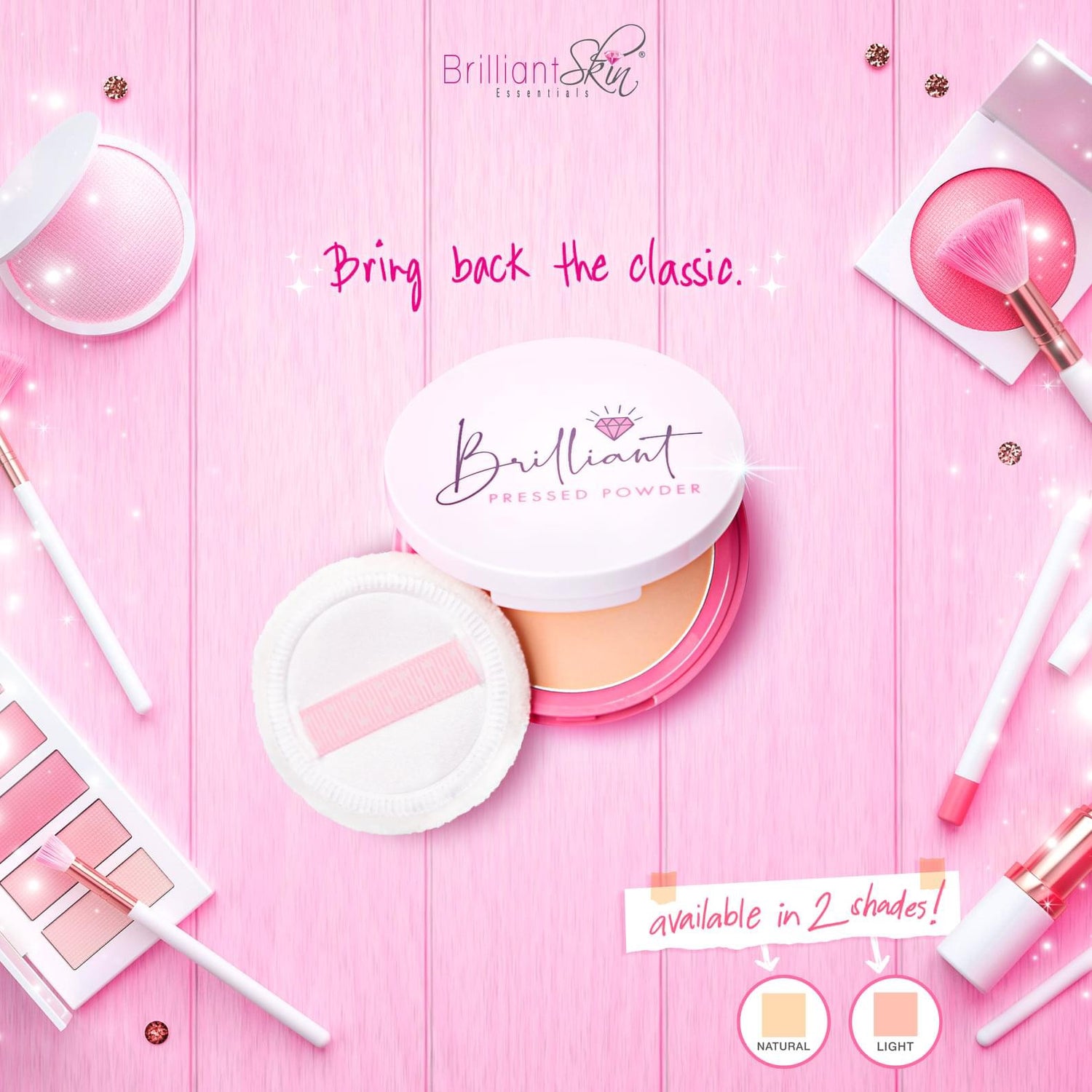 BRILLIANT SKIN PRESSED POWDER NATURAL - True Beauty Skin Essentials