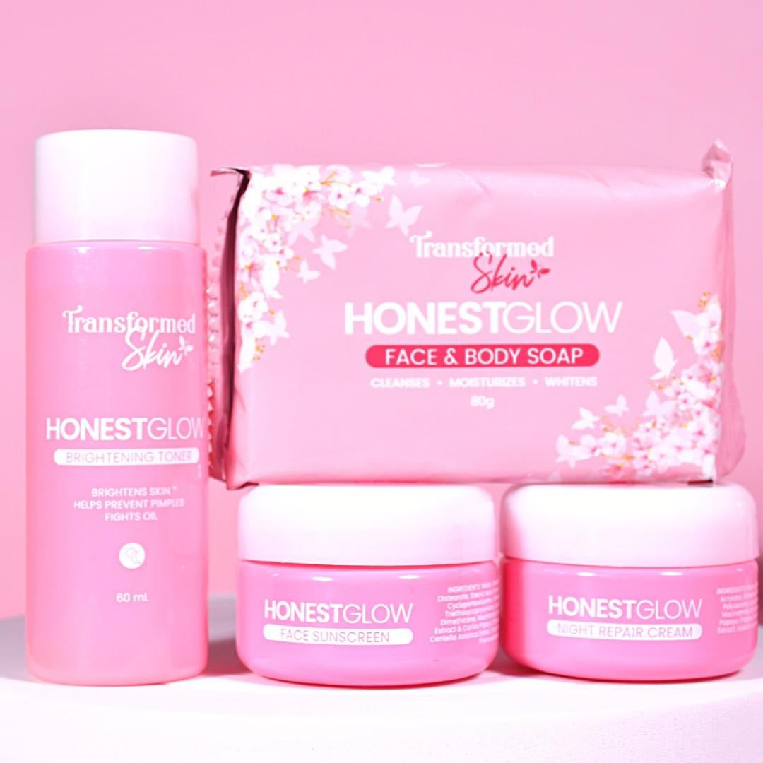 Honest Glow Facial Set by Transformed Skin - True Beauty Skin Essentials