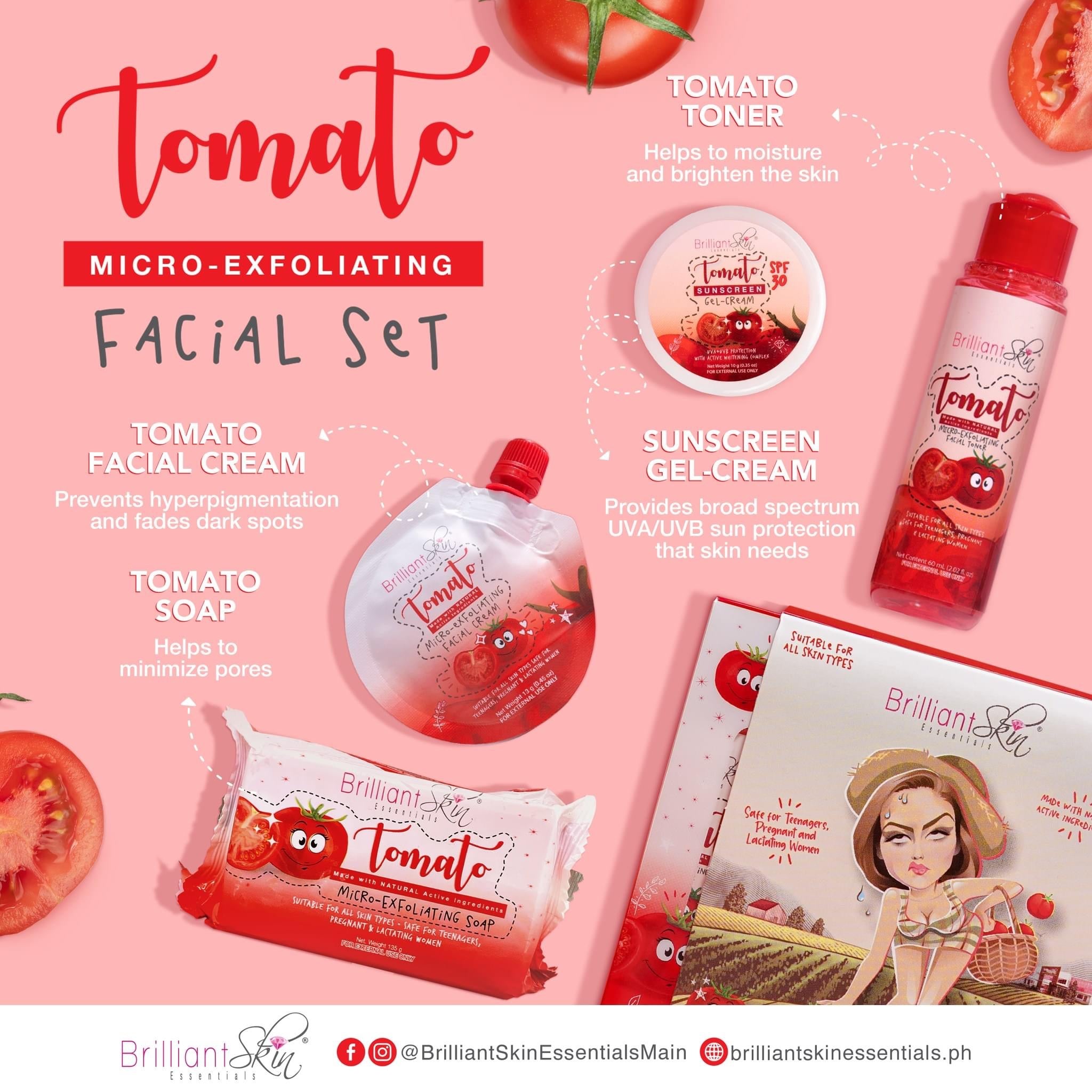 Brilliant Tomato Rejuvenating Set - True Beauty Skin Essentials
