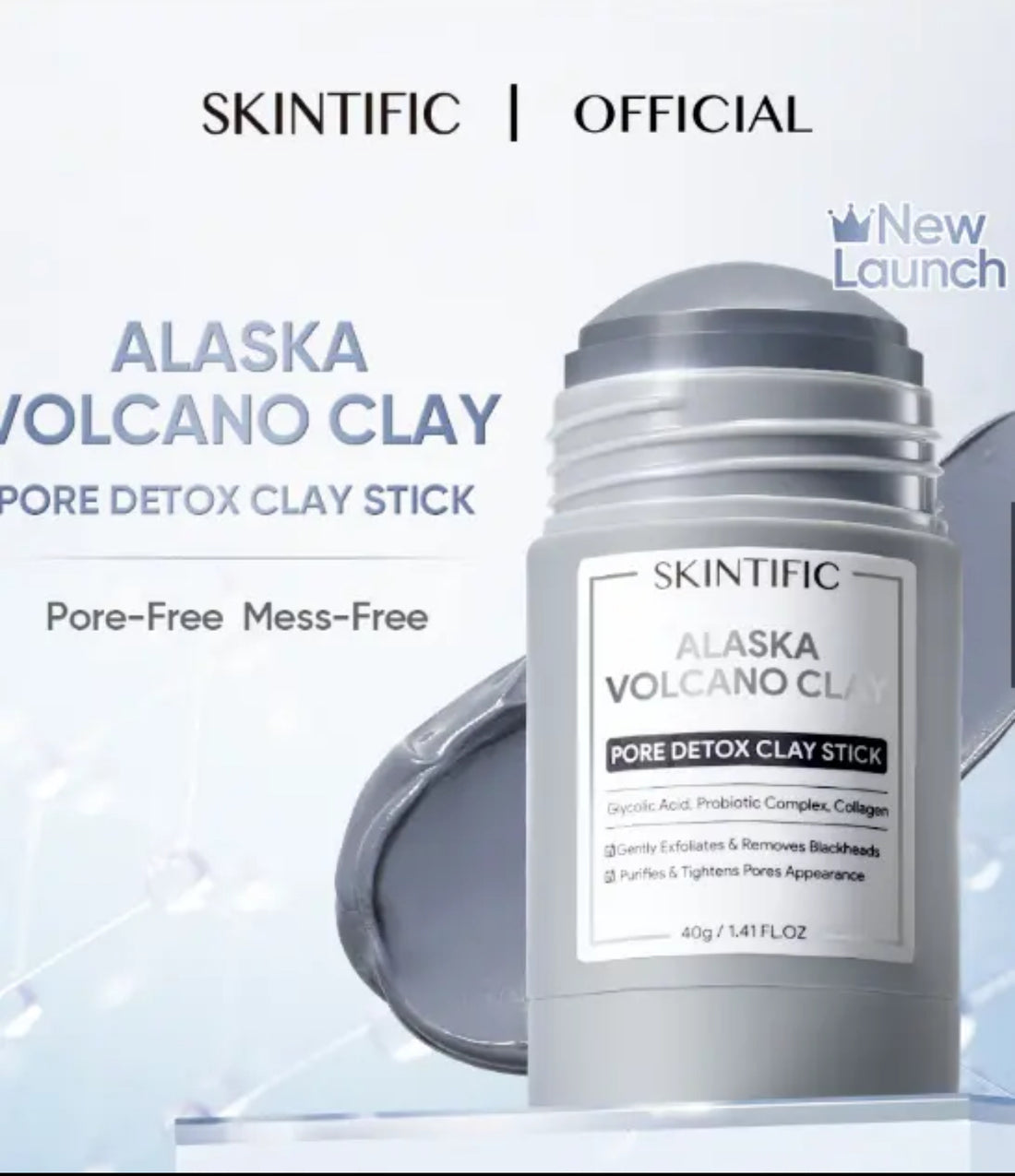 SKINTIFIC Alaska Volcano Pore Clay Stick 40g