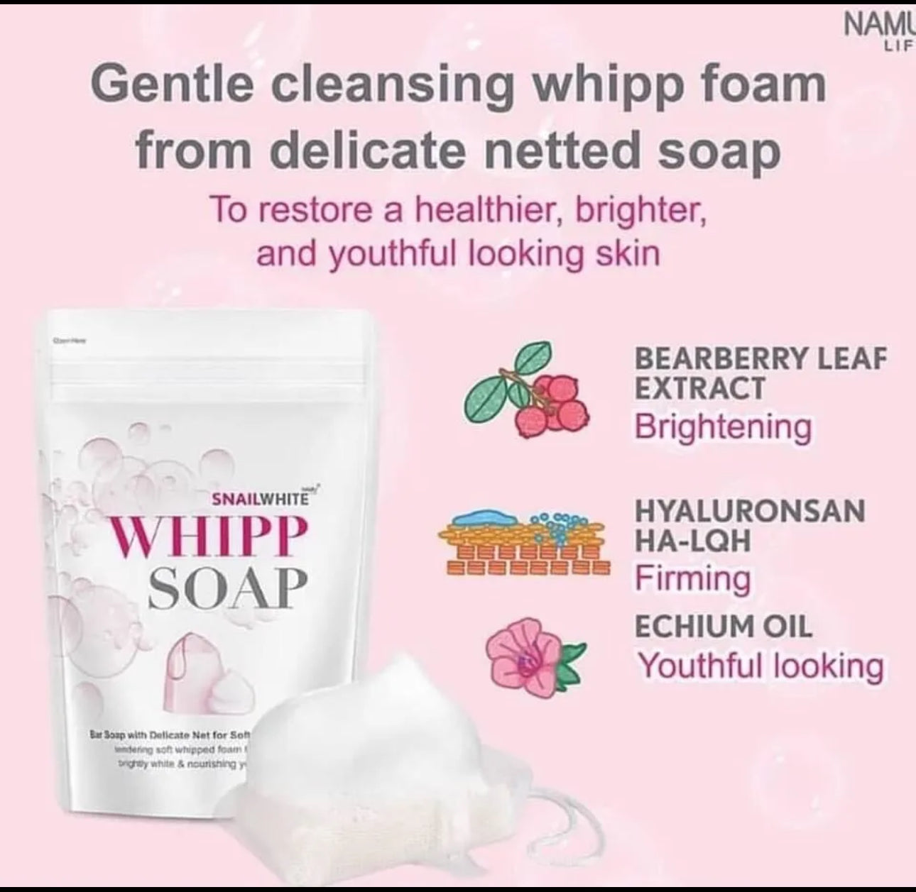 Snail White Whipped Soap 100g - True Beauty Skin Essentials