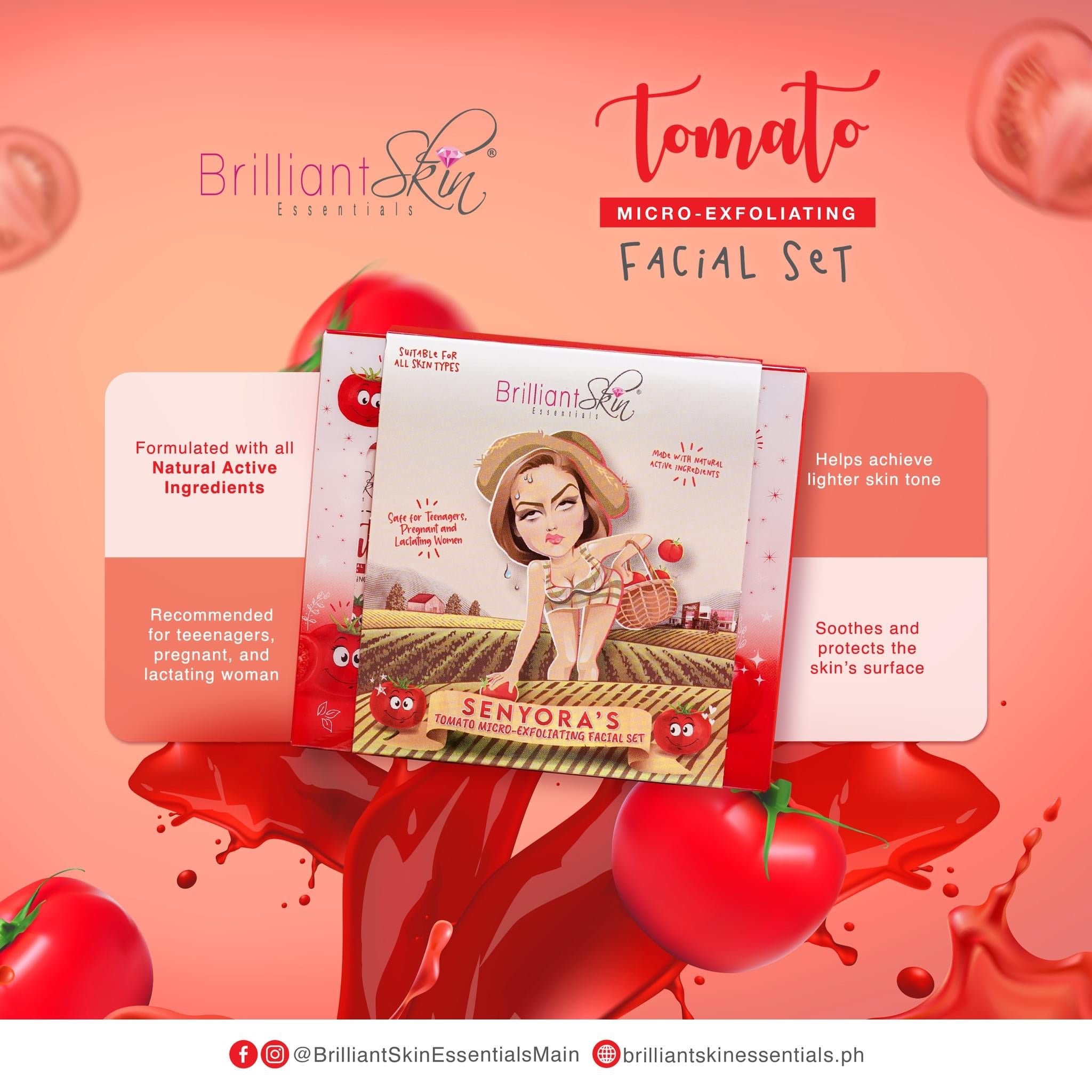 Brilliant Tomato Rejuvenating Set - True Beauty Skin Essentials
