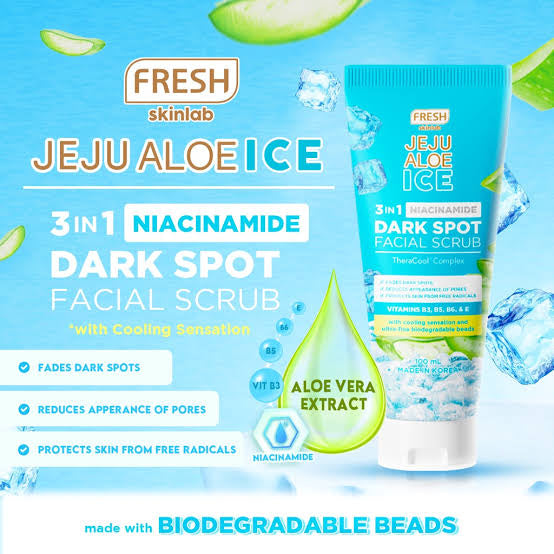 Fresh Skinlab Jeju Aloe Ice 3in1 Niacinamide Dark Spot Foam Wash - True Beauty Skin Essentials