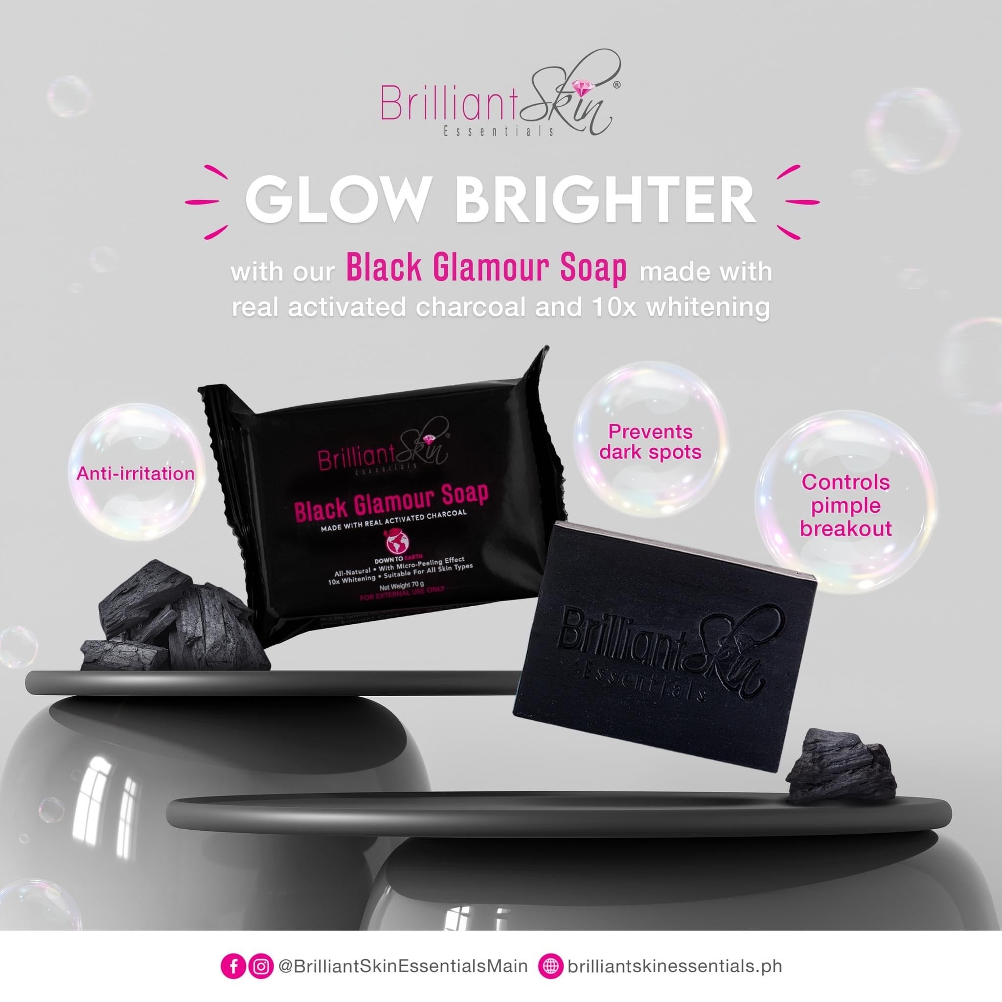 Brilliant Skin Essentials Black Glamour Mini Soap - True Beauty Skin Essentials