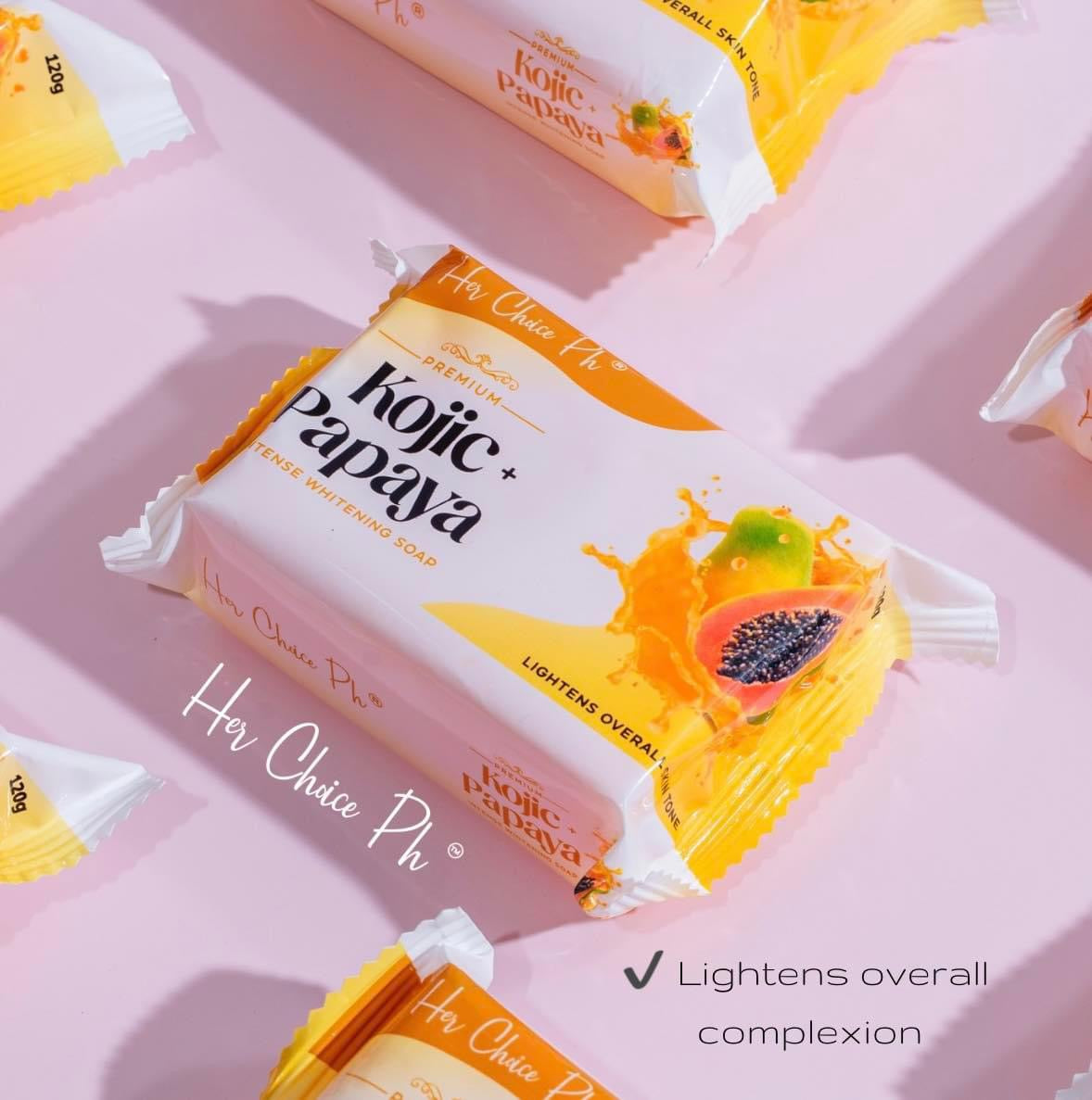 Her Choice Ph Premium Kojic Papaya Intense Whitening Soap - True Beauty Skin Essentials