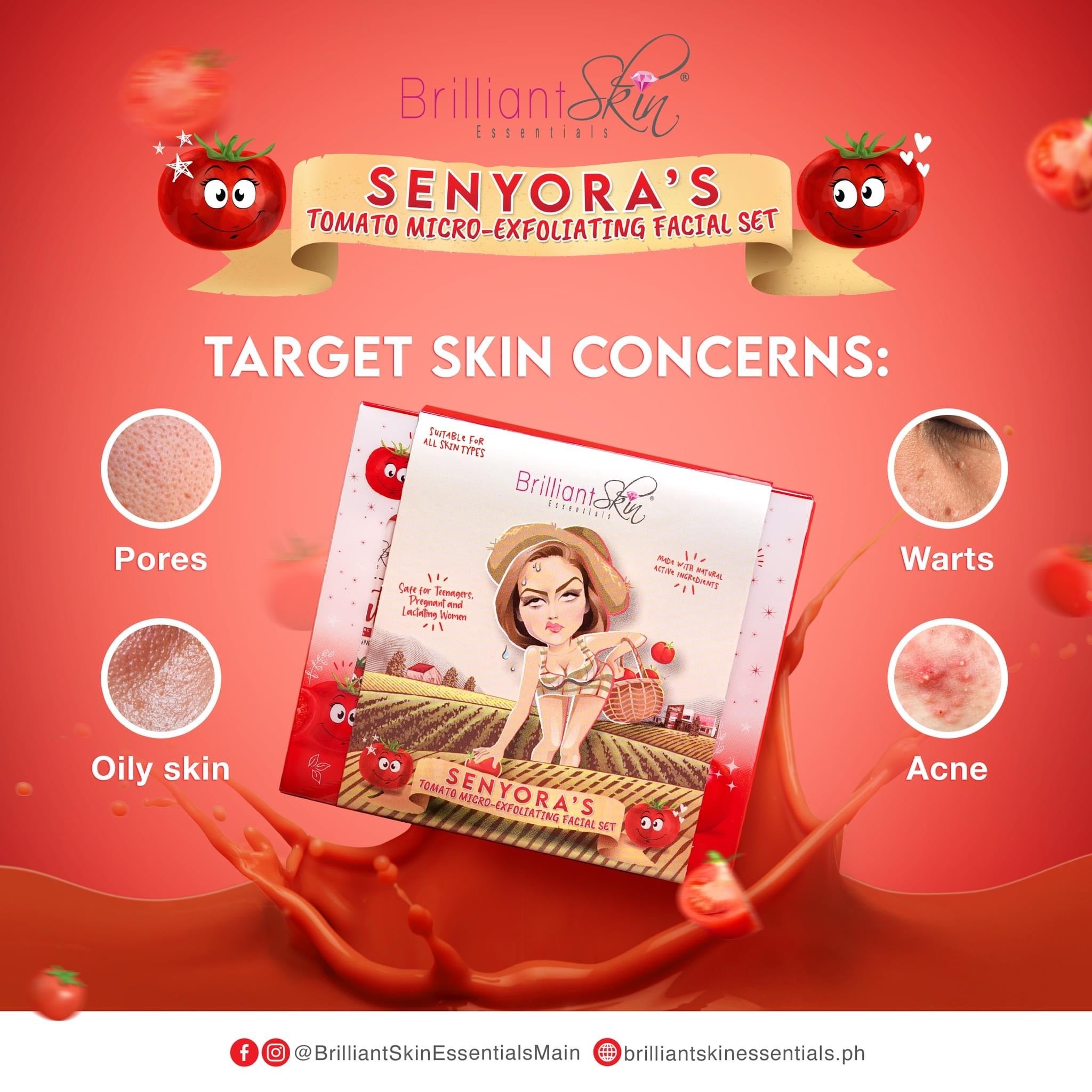 Brilliant Tomato Rejuvenating Set - True Beauty Skin Essentials