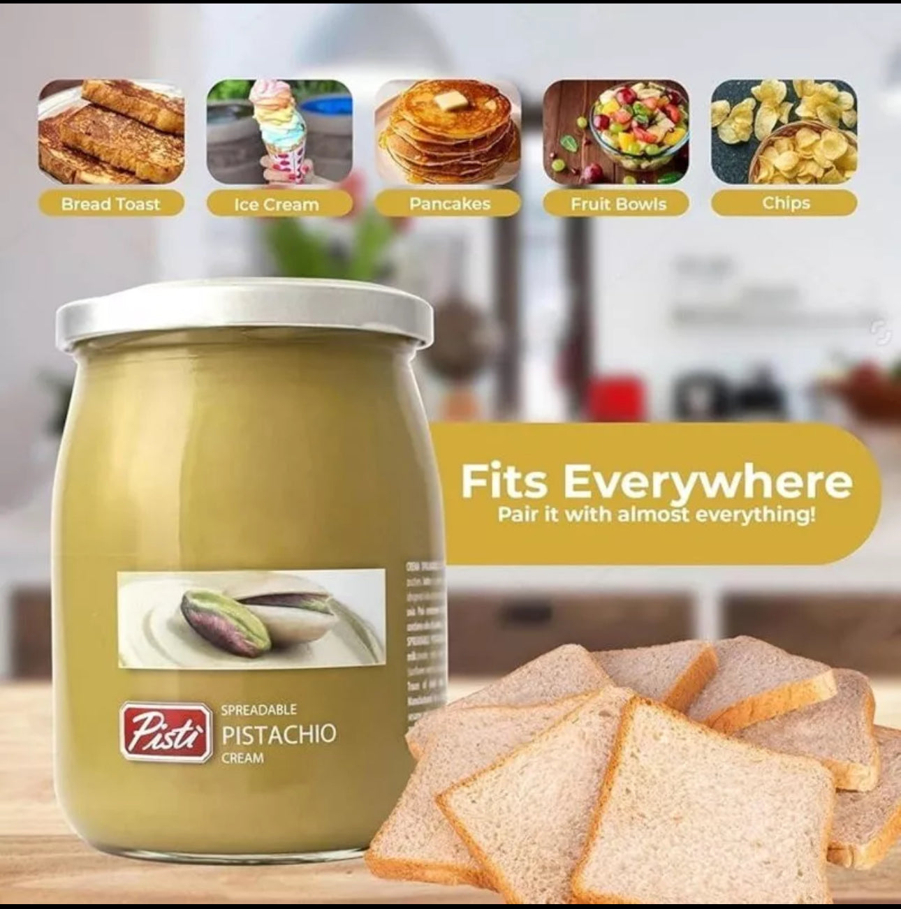 Product Listing: Pisti Sicilian Pistachio Cream Spread, 600g