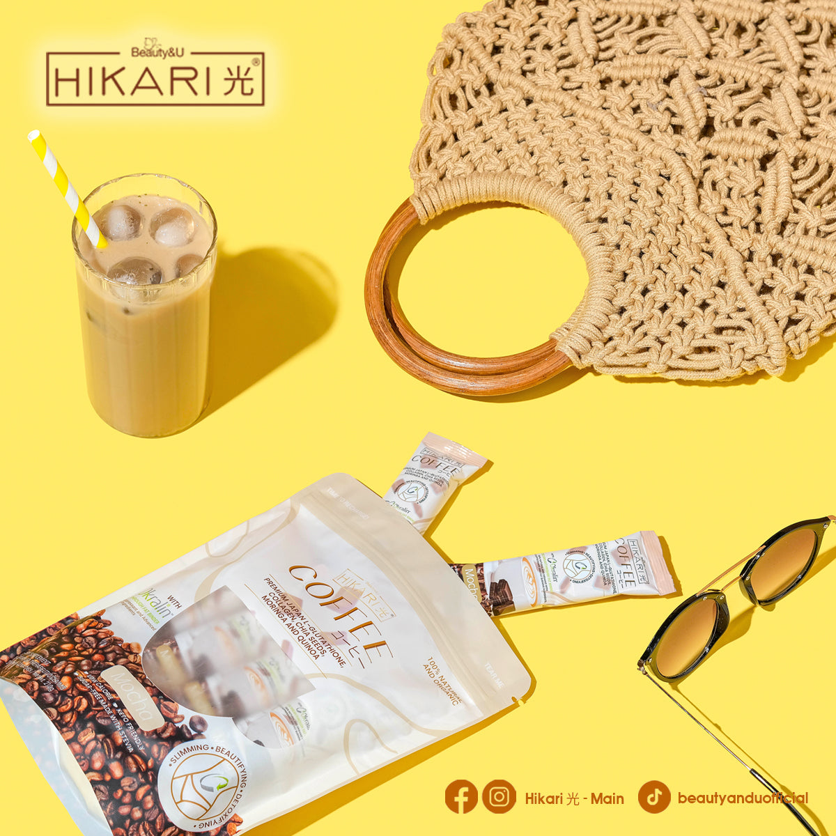 Hikari Coffee Mocha and Iced Tea 210g (10 Sachets) - True Beauty Skin Essentials