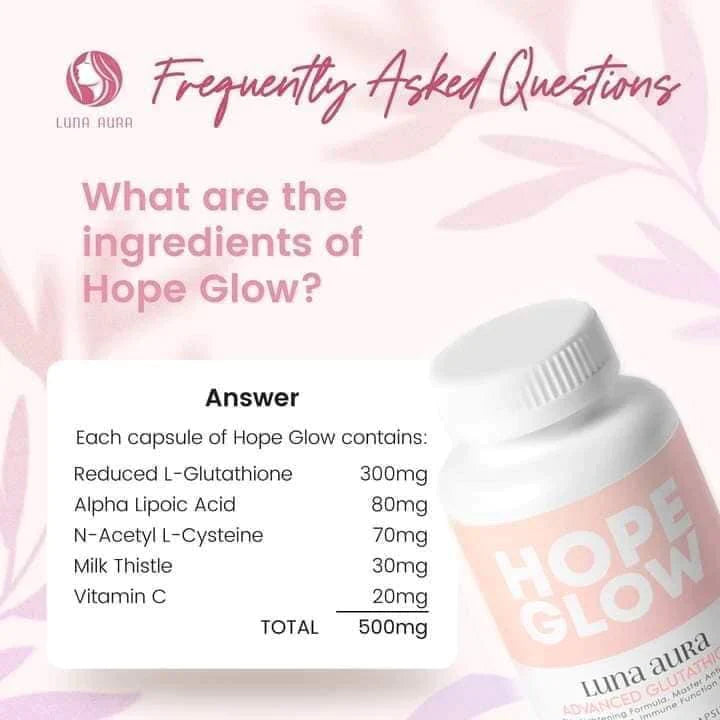 Luna Aura Hope Glow Glutathione and Hope C Plus - True Beauty Skin Essentials