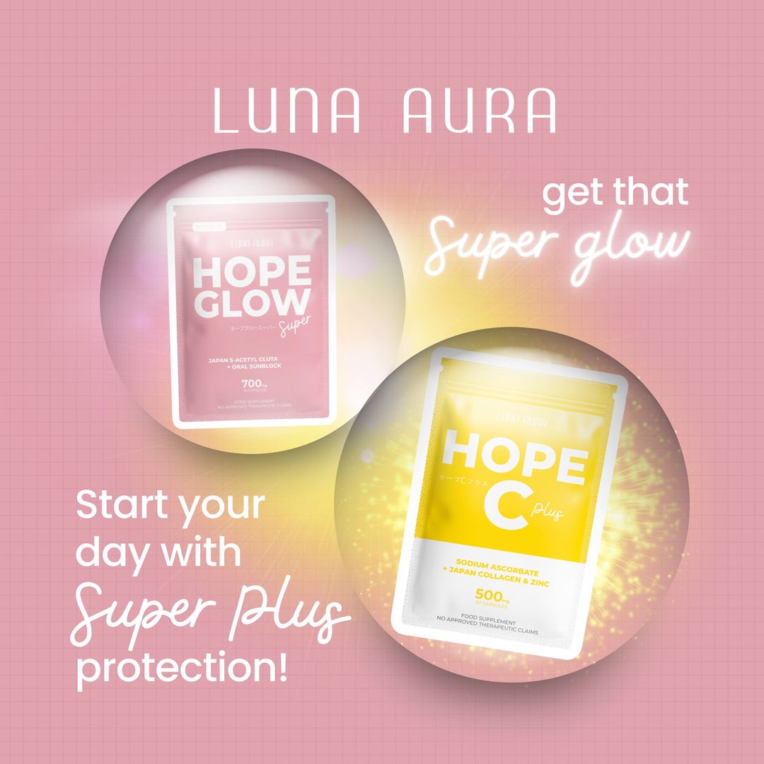 Luna Aura Hope Glow Glutathione and Hope C Plus - True Beauty Skin Essentials