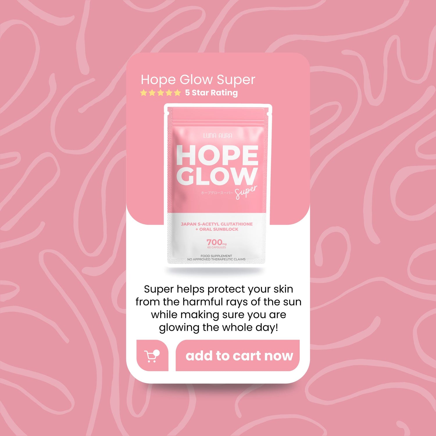 Luna Aura Hope Glow Glutathione and Hope C Plus - True Beauty Skin Essentials
