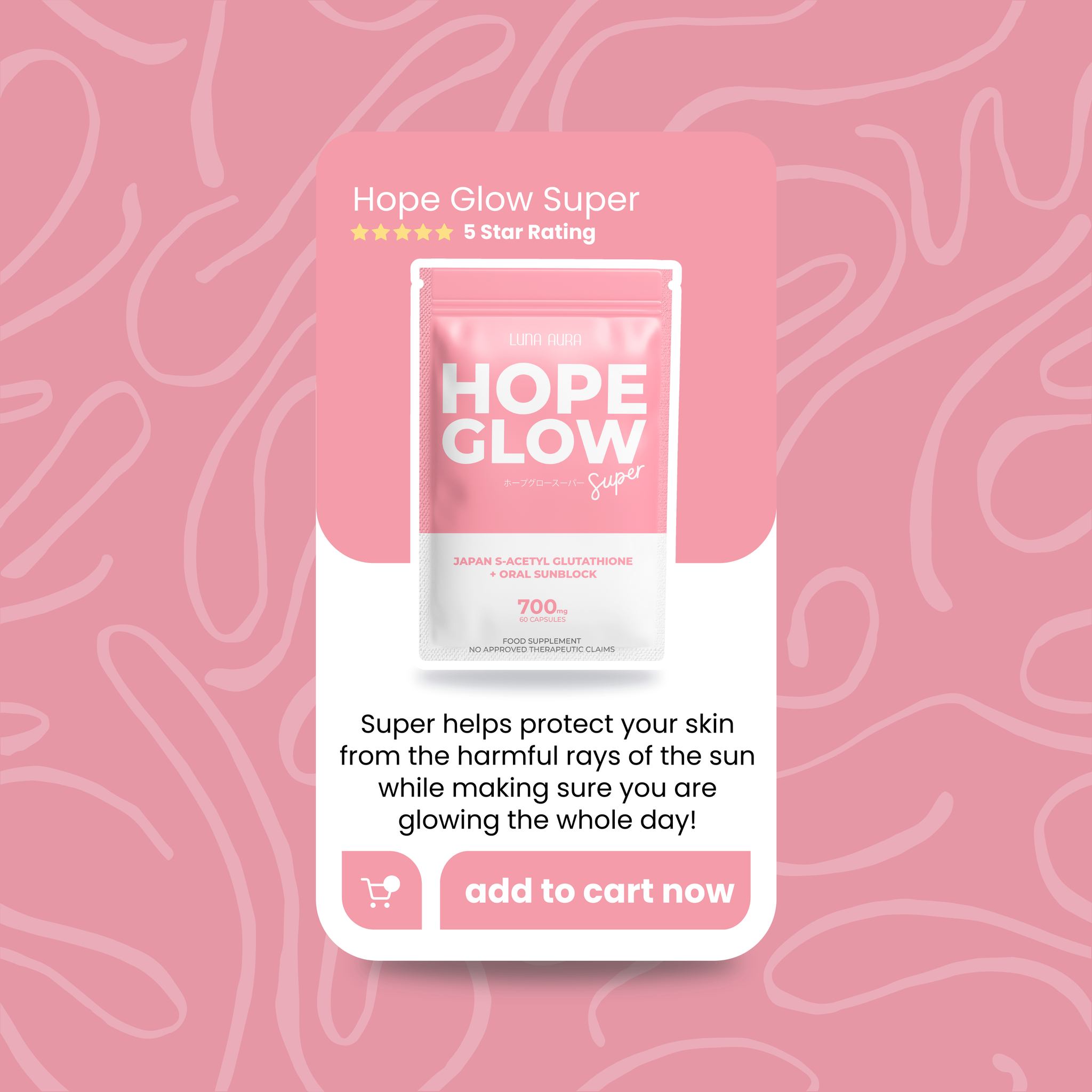 Luna Aura Hope Glow Glutathione and Hope C Plus - True Beauty Skin Essentials