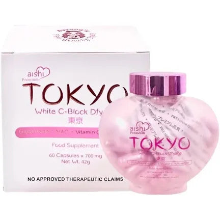 Aishi Premium Tokyo White C-Block Dfyage Glutathione (60 capsules) True Beauty Skin Essentials Aishi Premium Tokyo White C-Block Dfyage Glutathione (60 capsules) True Beauty Skin Essentials