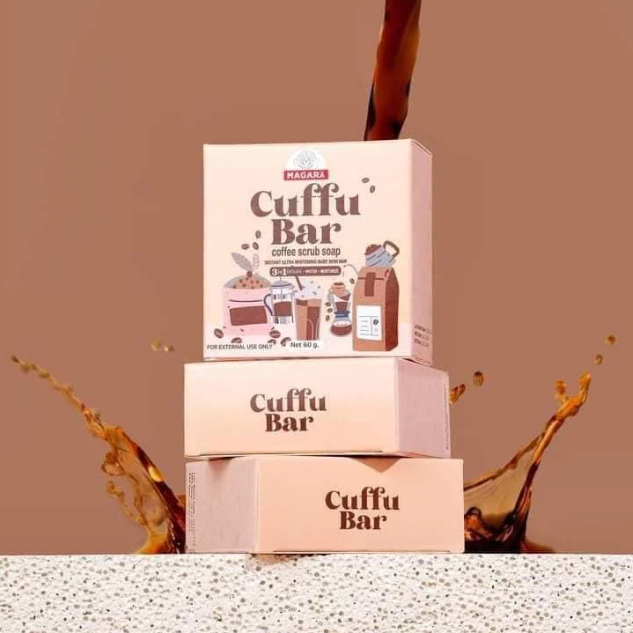 Cuffu Bar Coffee Scrub Soap by Magara Skin -(60g 3x)