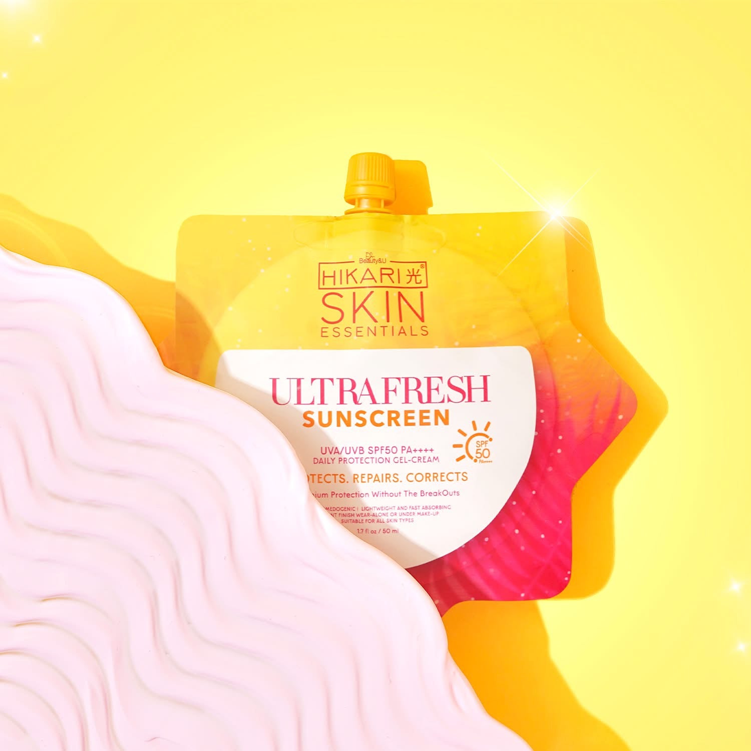 Beauty&U Hikari Skin Essentials Ultrawhite Sunscreen SPF50 PA++++ 50ml