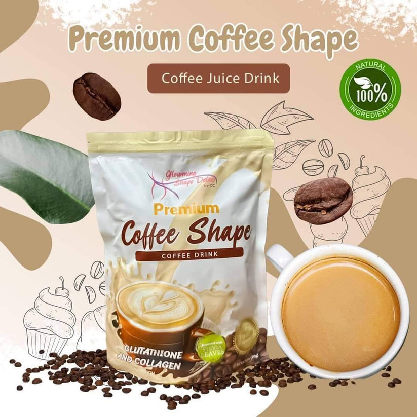 Gloming Shape Detox Premium Coffee Shape Drink (Glutathione & Collagen) by Cris Cosmetics.