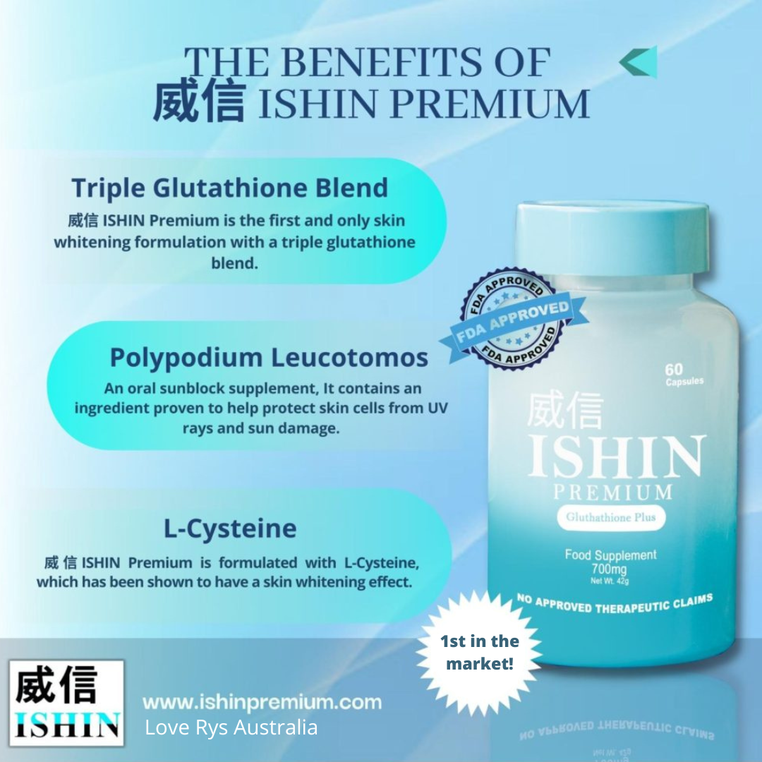 Ishin Premium Triple Glutathione Plus - True Beauty Skin Essentials