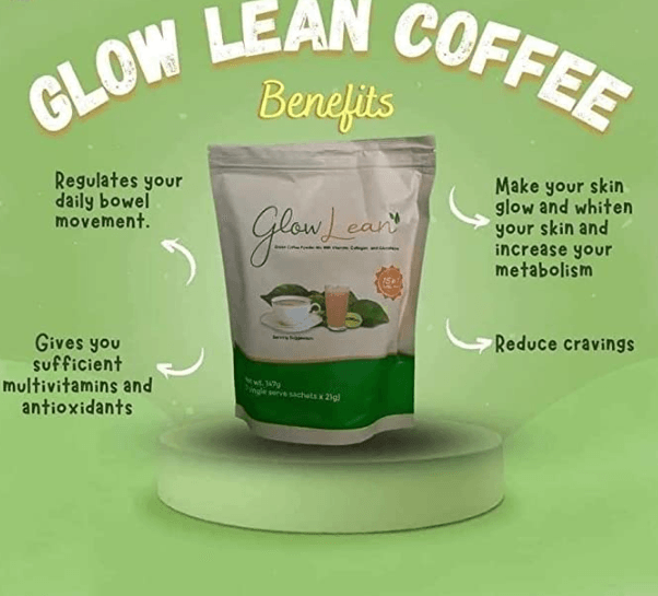 Glow Lean 15 in 1 Green Coffee Mix Powder (7 sachets x 21g) - True Beauty Skin Essentials