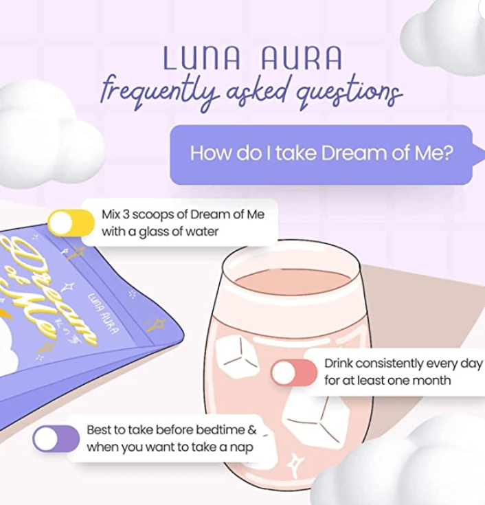 Luna Aura Dream of Me Cherry Blossom Yogurt Drink Glutathione and Collagen (150g) - True Beauty Skin Essentials