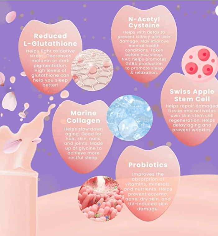 Luna Aura Dream of Me Cherry Blossom Yogurt Drink Glutathione and Collagen (150g) - True Beauty Skin Essentials