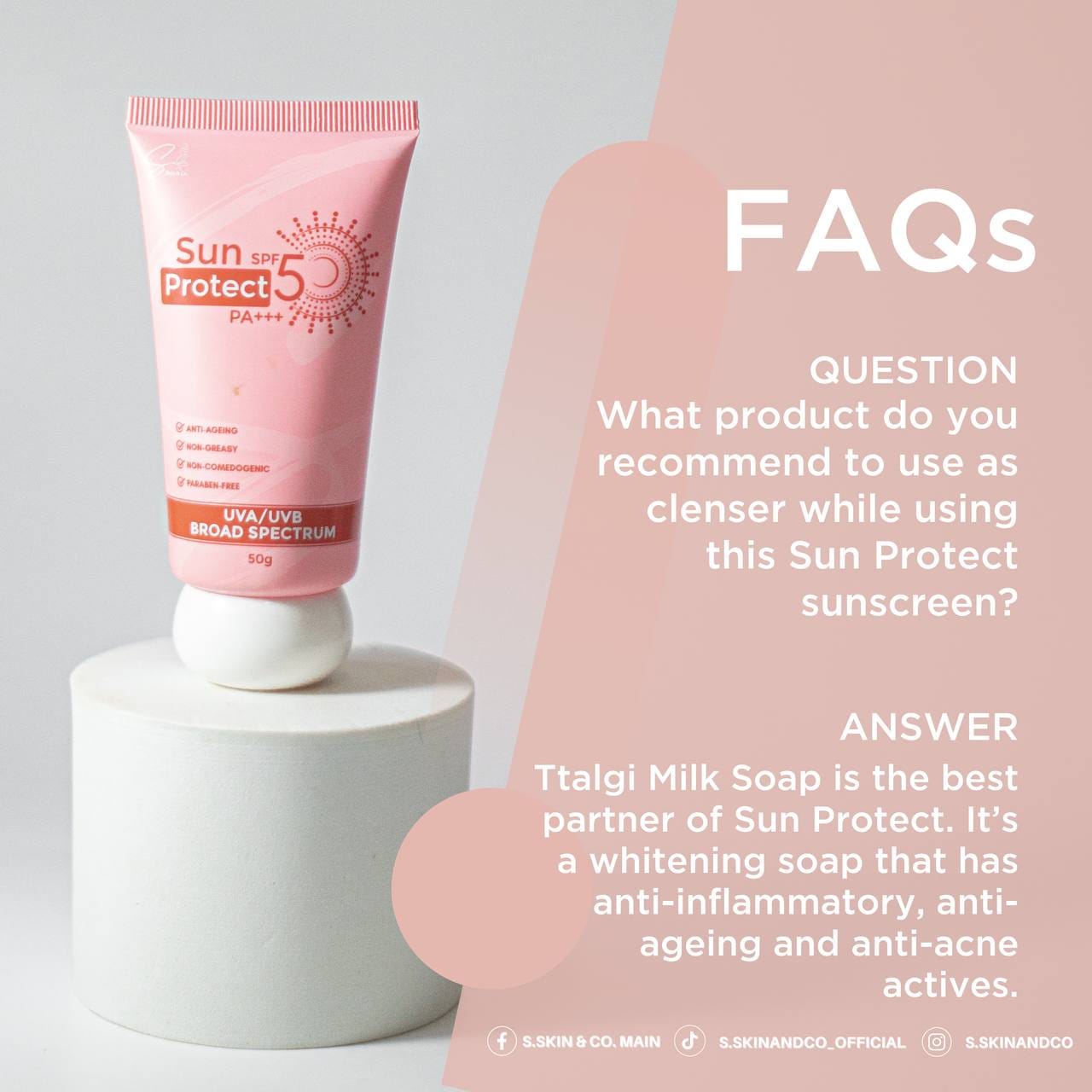 Sun Protect SPA 50 +++ Sunscreen - True Beauty Skin Essentials