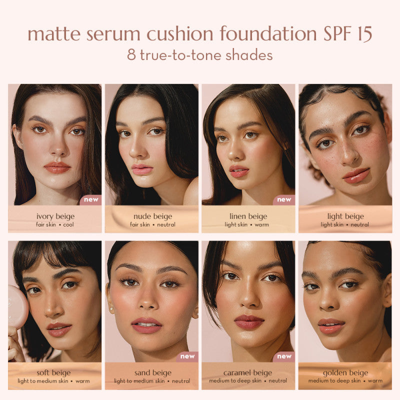 Happy Skin Second Skin Matte Serum Cushion Foundation SPF15 - True Beauty Skin Essentials
