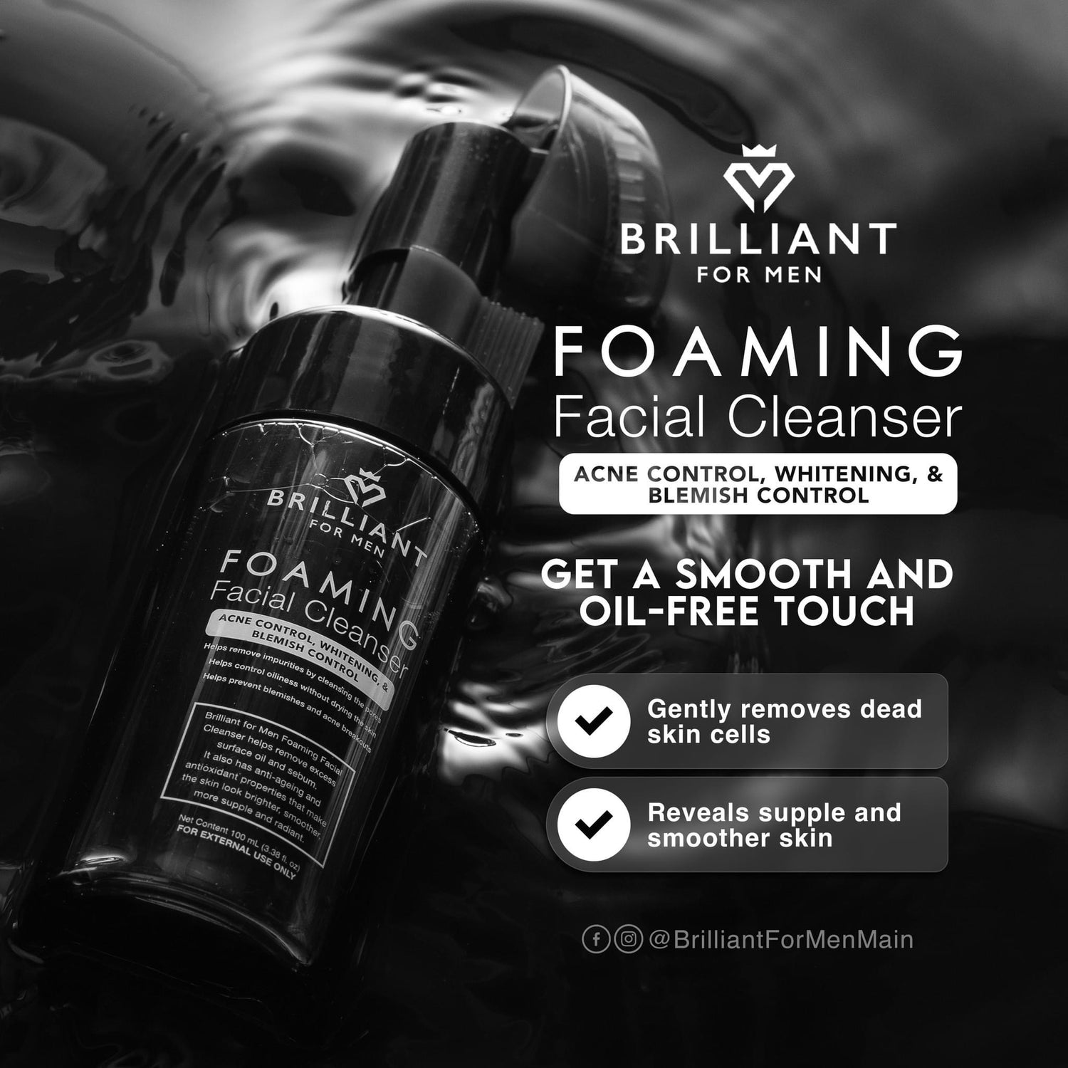 Brilliant for Men Facial Cleanser 100ml - True Beauty Skin Essentials