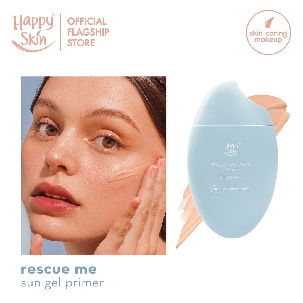 Happy Skin Rescue Me Sun Gel Primer SPF 50 PA +++ with Anti-Blue Light Technology - True Beauty Skin Essentials