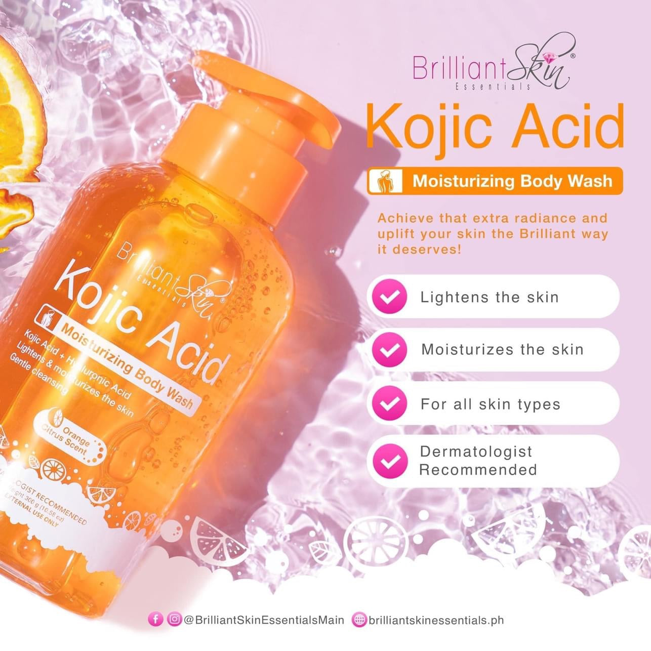 Brilliant Skin Essentials Kojic Acid Body Wash - True Beauty Skin Essentials