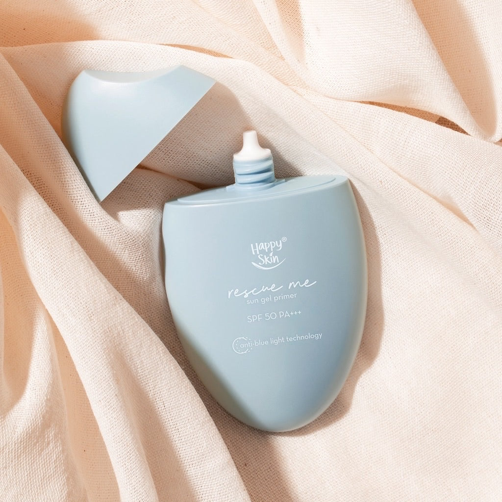 Happy Skin Rescue Me Sun Gel Primer SPF 50 PA +++ with Anti-Blue Light Technology - True Beauty Skin Essentials