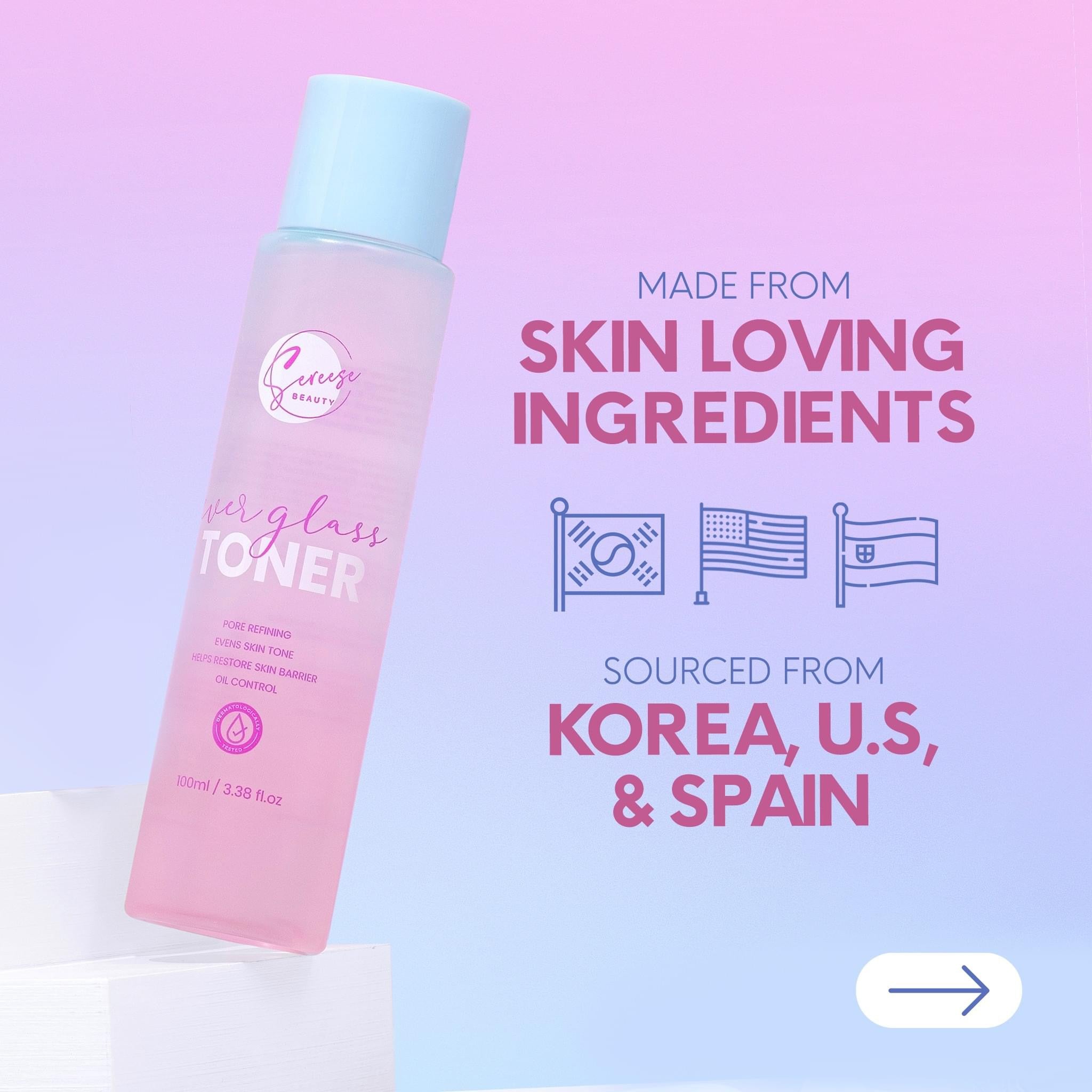 Sereese Beauty Everglass Toner - True Beauty Skin Essentials