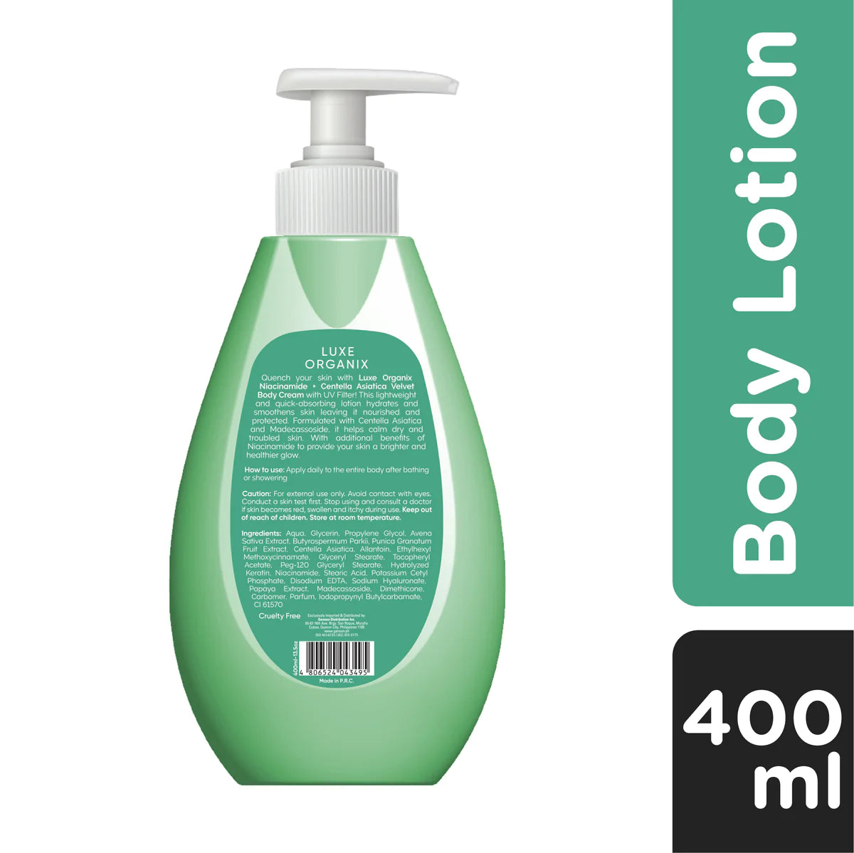Luxe Organix Niacinamide + Alpha Arbutin Velvet Body Lotion SPF10 - True Beauty Skin Essentials