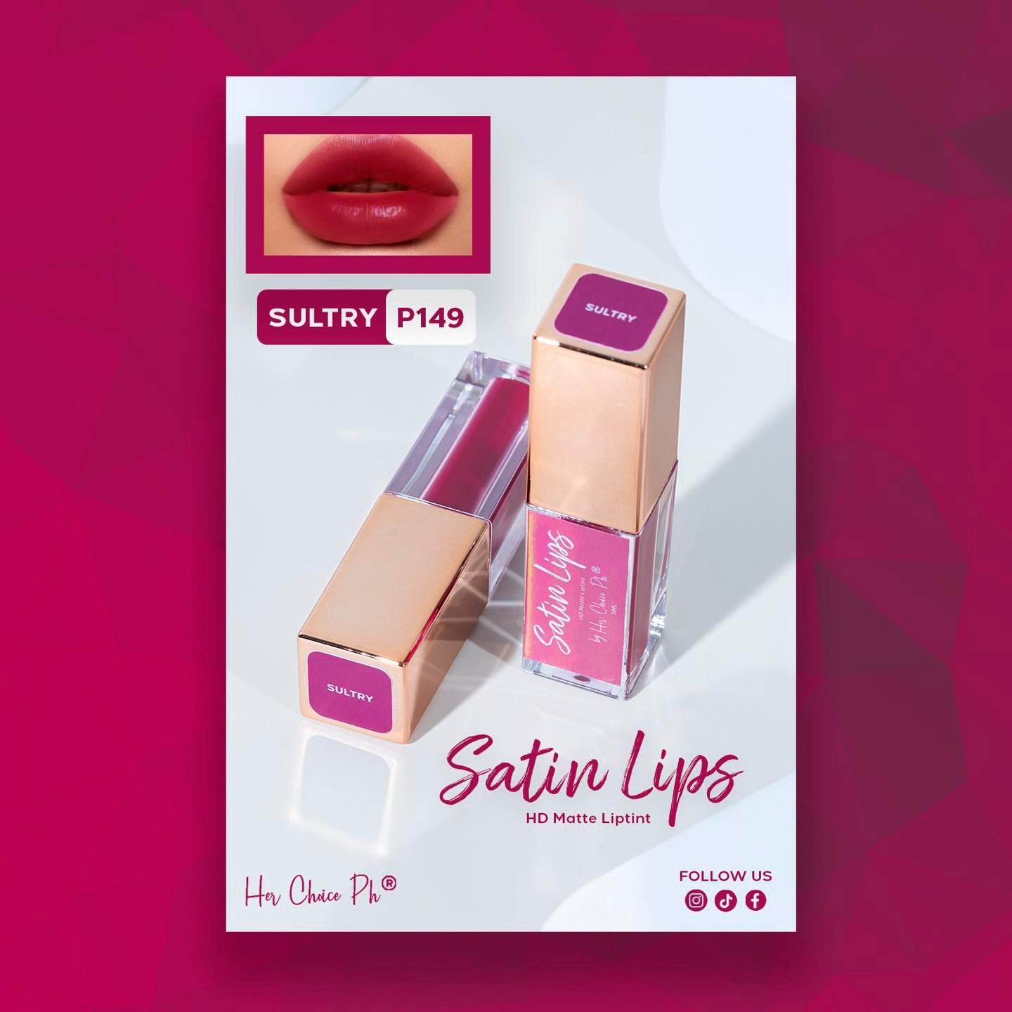 Her Choice Ph Satin Lip Tint - True Beauty Skin Essentials