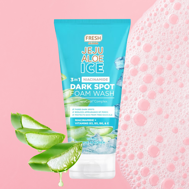 Fresh Skinlab Jeju Aloe Ice 3in1 Niacinamide Dark Spot Foam Wash - True Beauty Skin Essentials