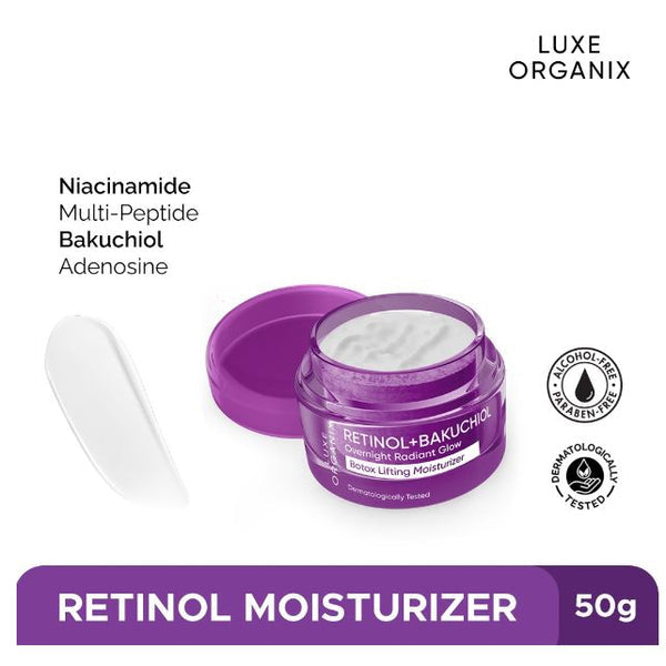Luxe Organix Retinol + Bakuchiol Overnight Radiant Glow - True Beauty Skin Essentials