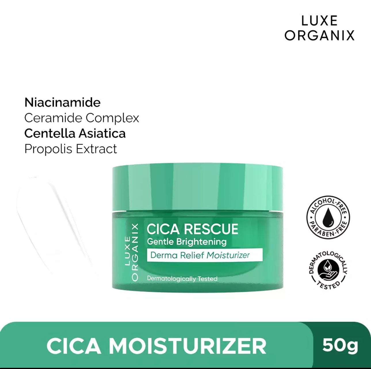 Luxe Organix Cica Rescue Gentle brightening - True Beauty Skin Essentials