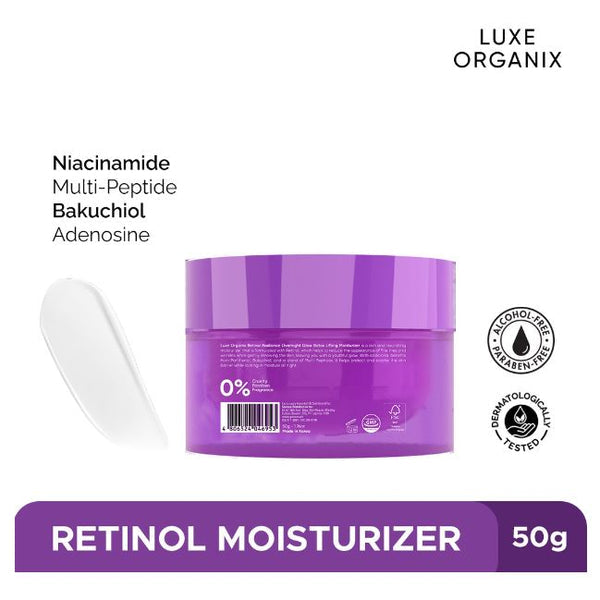 Luxe Organix Retinol Radiance Overnight Glow Botox Lifting Moisturize - True Beauty Skin Essentials