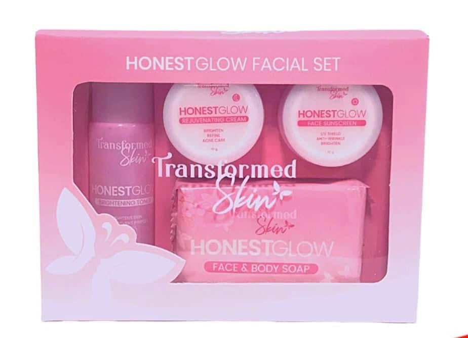 Honest Glow Facial Set by Transformed Skin - True Beauty Skin Essentials