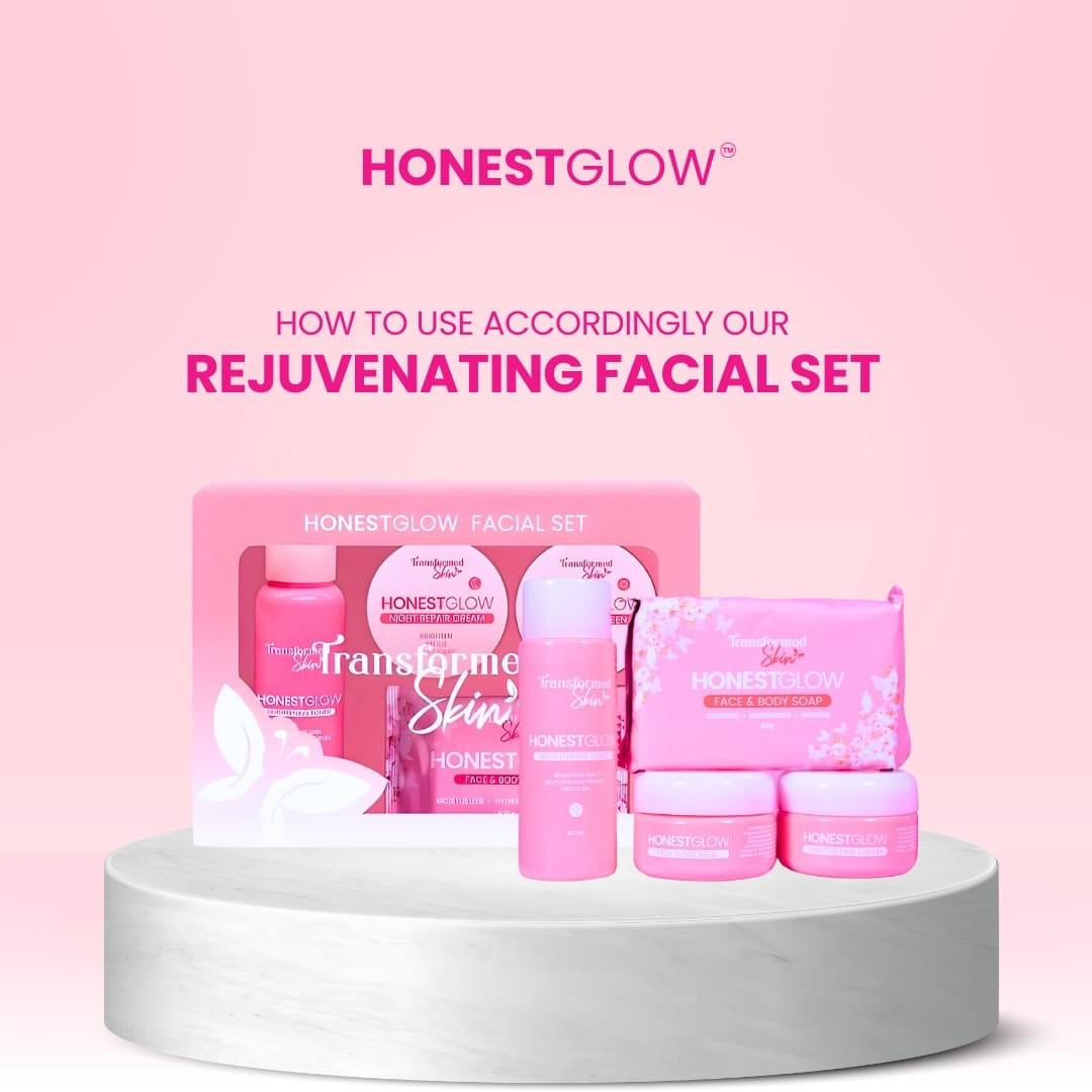 Honest Glow Facial Set by Transformed Skin - True Beauty Skin Essentials