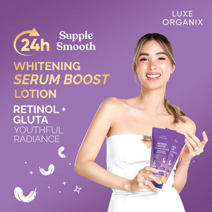 Luxe Organix Retinol + Gluta Youthful Radiance Whitening Serum Lotion - True Beauty Skin Essentials