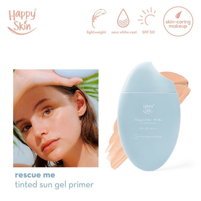 Happy Skin Rescue Me Invisible Sun Gel Primer Broad Spectrum Spf 40 - True Beauty Skin Essentials