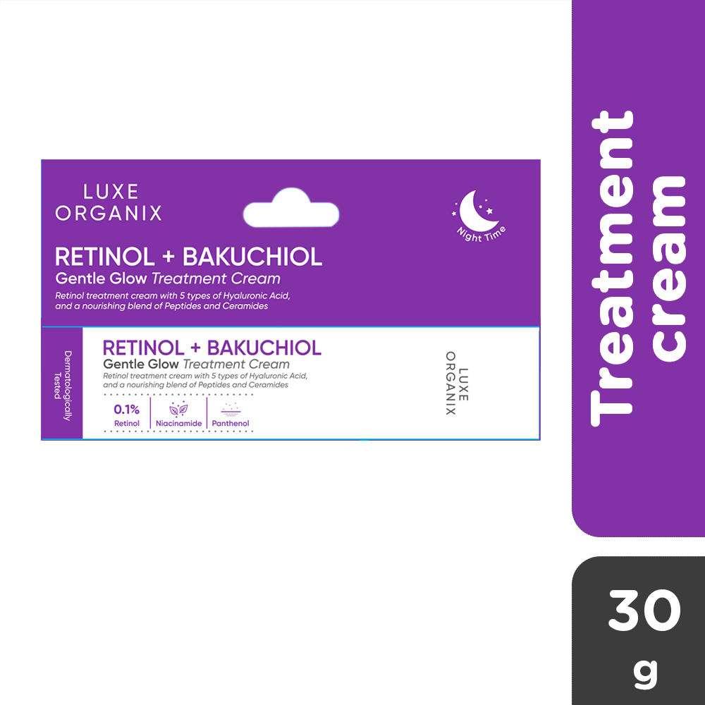 Luxe Organix Retinol + Bakuchiol Overnight Glow Gentle Treatment Cream - True Beauty Skin Essentials