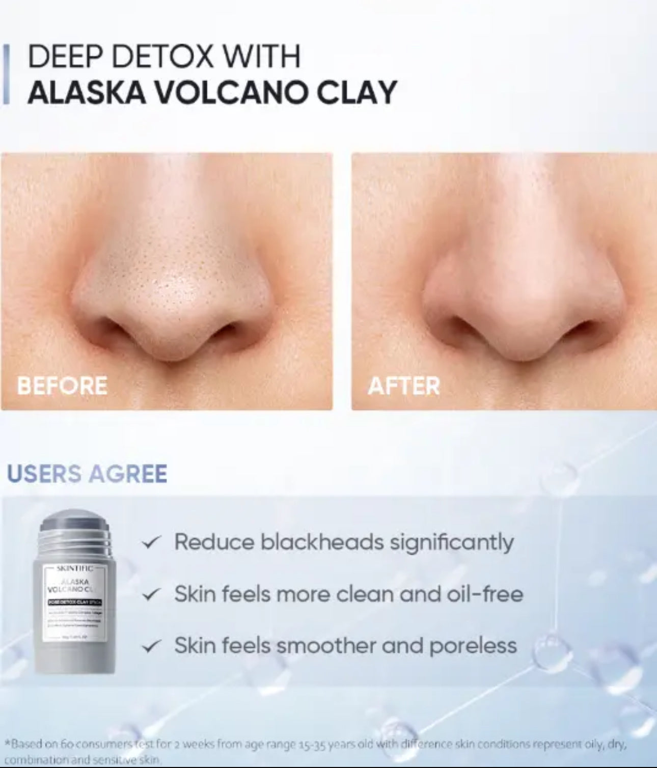 SKINTIFIC Alaska Volcano Pore Clay Stick 40g