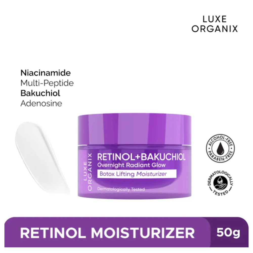 Luxe Organix Retinol Radiance Overnight Glow Botox Lifting Moisturize - True Beauty Skin Essentials