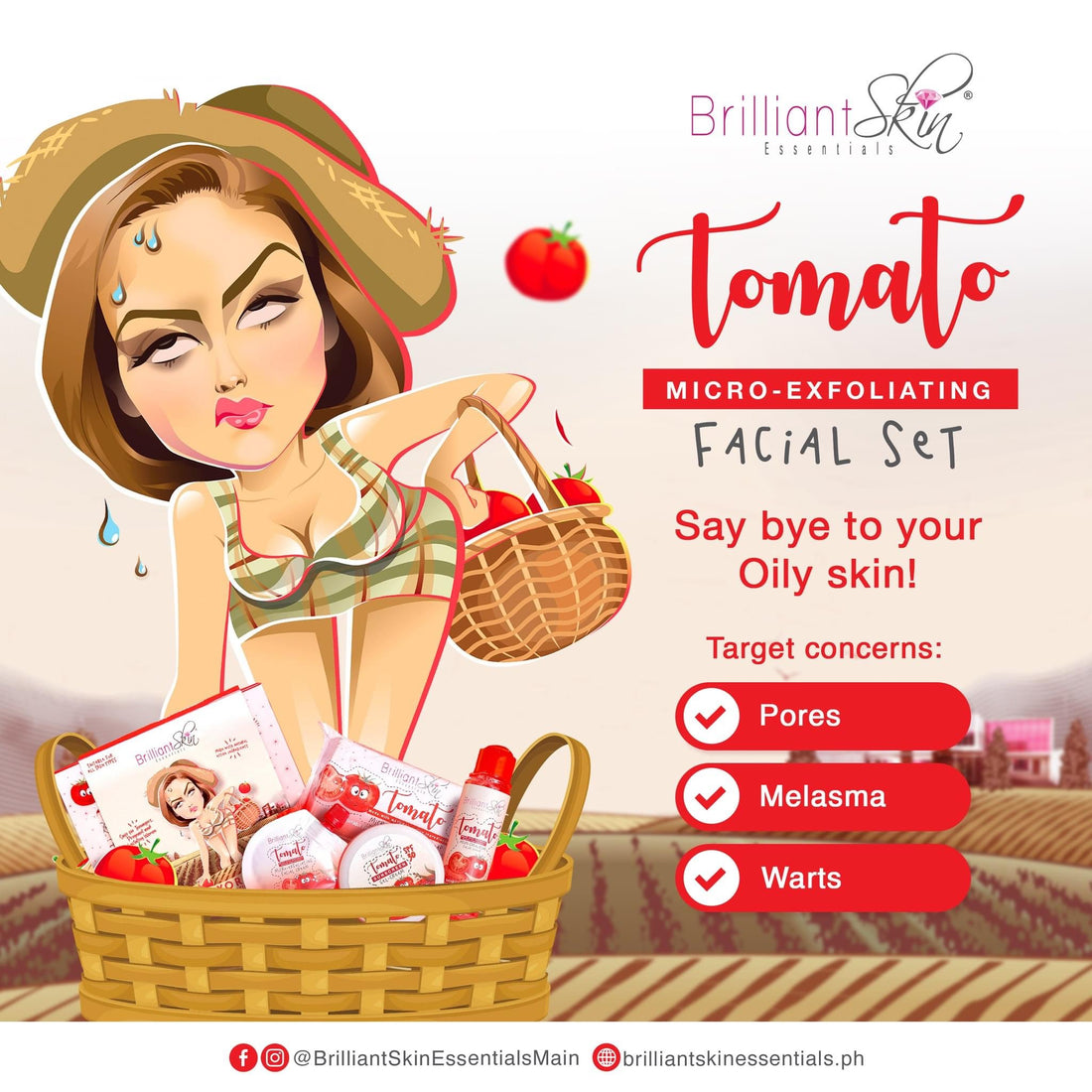 Brilliant Tomato Rejuvenating Set - True Beauty Skin Essentials